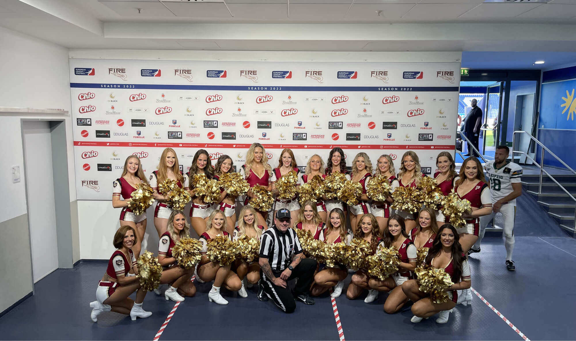 A group of Rhein Fire cheerleaders.