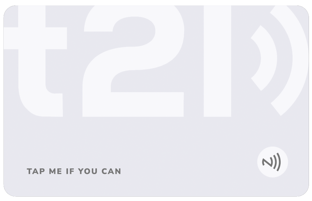 Diamond White Card – tap2link NFC card