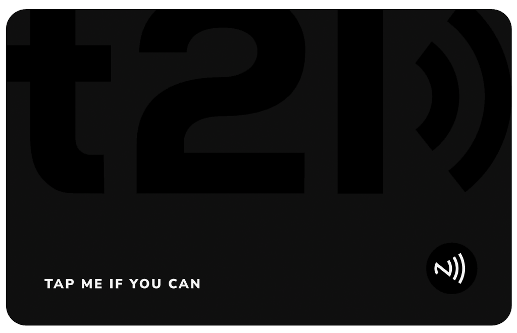 Pure Black Card – tap2link NFC card